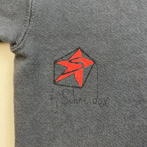 Vintage Skateboard Sweatshirt Adult Large Gray Snowboard Art TJ Schneider 90s - Picture 5 of 15